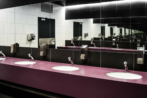 Commercial Bathroom Restroom Cleaning Services | Quantum Facility Services Australia